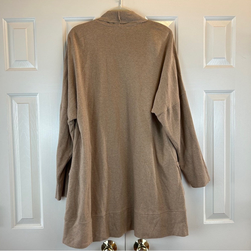 Pact Tan Slouchy Open Front Cardigan - Picture 8 of 9